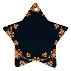 Floral Vintage Royal Frame Pattern Star Ornament (two Sides) by Sudhe