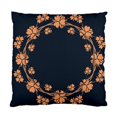 Floral Vintage Royal Frame Pattern Standard Cushion Case (one Side) by Sudhe