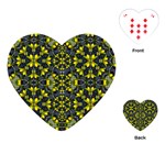 Fresh Clean Spring Flowers In Floral Wreaths Playing Cards (Heart) Front