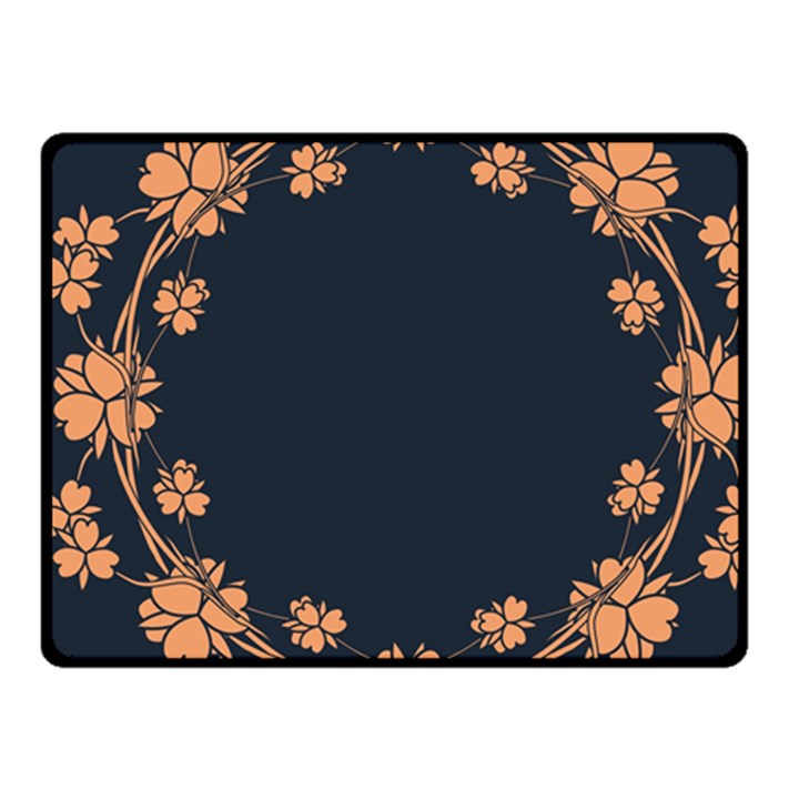 Floral Vintage Royal Frame Pattern Fleece Blanket (Small)