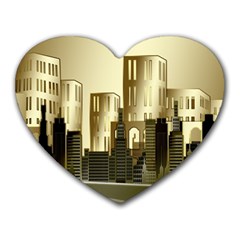 Architecture City House Heart Mousepads by Sudhe