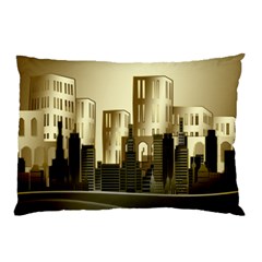 Architecture City House Pillow Case by Sudhe