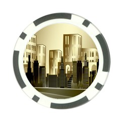 Architecture City House Poker Chip Card Guard (10 Pack) by Sudhe