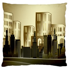 Architecture City House Large Flano Cushion Case (two Sides) by Sudhe