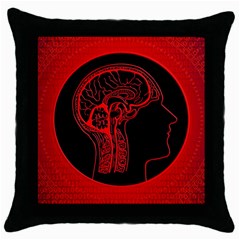 Artificial Intelligence Brain Think Throw Pillow Case (black) by Sudhe