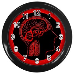 Artificial Intelligence Brain Think Wall Clock (black)