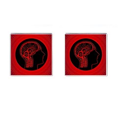 Artificial Intelligence Brain Think Cufflinks (square) by Sudhe