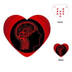 Artificial Intelligence Brain Think Playing Cards (heart) by Sudhe