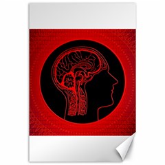 Artificial Intelligence Brain Think Canvas 24  X 36  by Sudhe