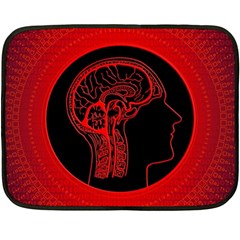 Artificial Intelligence Brain Think Fleece Blanket (mini) by Sudhe