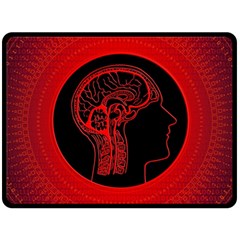 Artificial Intelligence Brain Think Fleece Blanket (large)  by Sudhe