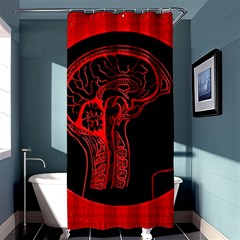 Artificial Intelligence Brain Think Shower Curtain 36  X 72  (stall)  by Sudhe