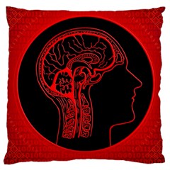 Artificial Intelligence Brain Think Large Cushion Case (two Sides) by Sudhe