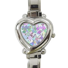 Colorful Background Multicolored Heart Italian Charm Watch