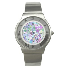 Colorful Background Multicolored Stainless Steel Watch by Sudhe