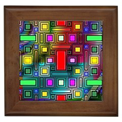 Art Rectangles Abstract Modern Art Framed Tiles by Sudhe