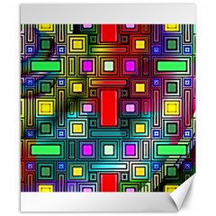 Art Rectangles Abstract Modern Art Canvas 8  X 10  by Sudhe