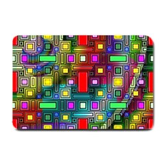 Art Rectangles Abstract Modern Art Small Doormat  by Sudhe