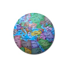 Globe World Map Maps Europe Magnet 3  (round) by Sudhe