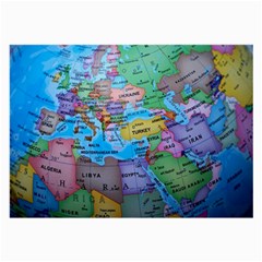 Globe World Map Maps Europe Large Glasses Cloth (2-side) by Sudhe