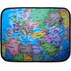 Globe World Map Maps Europe Fleece Blanket (mini) by Sudhe