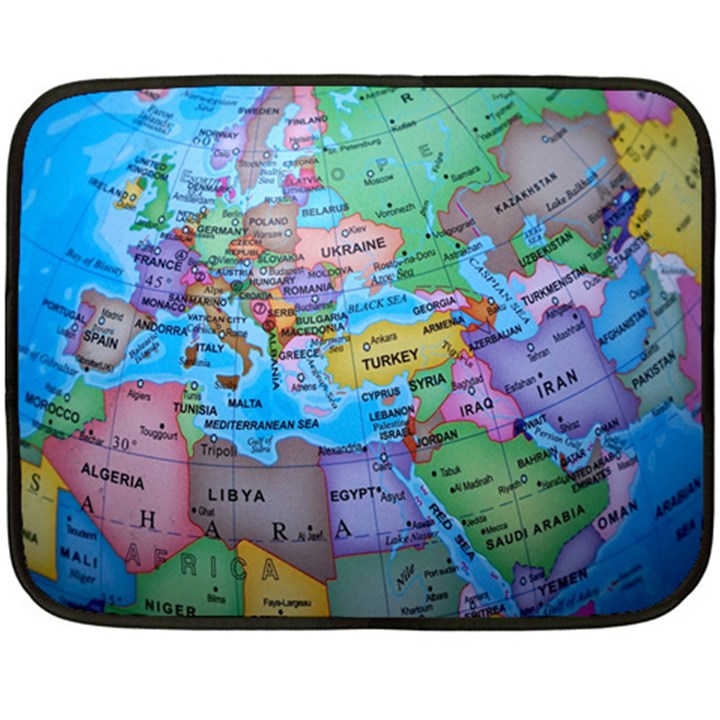 Globe World Map Maps Europe Fleece Blanket (Mini)