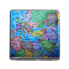 Globe World Map Maps Europe Memory Card Reader (square 5 Slot) by Sudhe