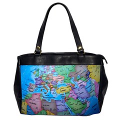 Globe World Map Maps Europe Oversize Office Handbag (2 Sides) by Sudhe