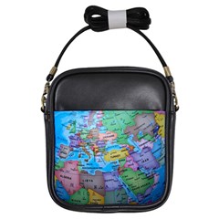 Globe World Map Maps Europe Girls Sling Bag by Sudhe