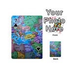 Globe World Map Maps Europe Playing Cards 54 (Mini) Front - Spade7