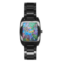 Globe World Map Maps Europe Stainless Steel Barrel Watch by Sudhe