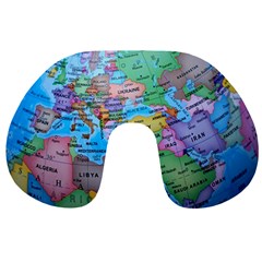 Globe World Map Maps Europe Travel Neck Pillows by Sudhe