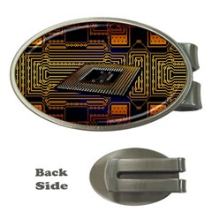 Processor Cpu Board Circuits Money Clips (oval)  by Sudhe