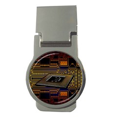 Processor Cpu Board Circuits Money Clips (round)  by Sudhe