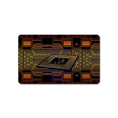 Processor Cpu Board Circuits Magnet (name Card) by Sudhe