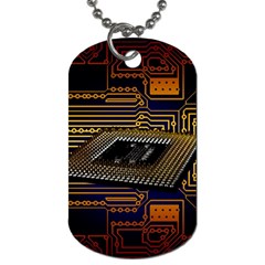 Processor Cpu Board Circuits Dog Tag (two Sides) by Sudhe