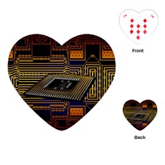 Processor Cpu Board Circuits Playing Cards (heart) by Sudhe