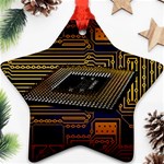 Processor Cpu Board Circuits Star Ornament (Two Sides) Back