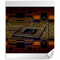 Processor Cpu Board Circuits Canvas 8  X 10  by Sudhe