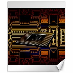 Processor Cpu Board Circuits Canvas 16  X 20  by Sudhe