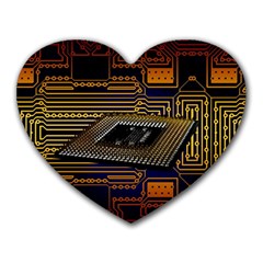 Processor Cpu Board Circuits Heart Mousepads by Sudhe