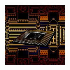 Processor Cpu Board Circuits Medium Glasses Cloth by Sudhe