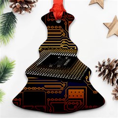 Processor Cpu Board Circuits Christmas Tree Ornament (two Sides) by Sudhe