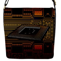 Processor Cpu Board Circuits Flap Closure Messenger Bag (s) by Sudhe