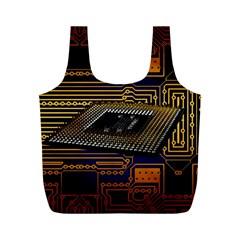 Processor Cpu Board Circuits Full Print Recycle Bag (m) by Sudhe