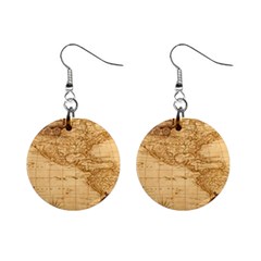 Map Discovery America Ship Train Mini Button Earrings by Sudhe