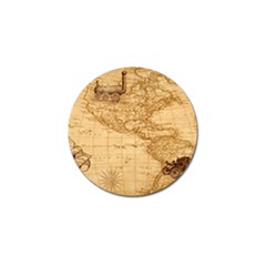 Map Discovery America Ship Train Golf Ball Marker by Sudhe