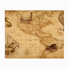 Map Discovery America Ship Train Small Glasses Cloth by Sudhe