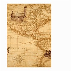 Map Discovery America Ship Train Small Garden Flag (two Sides) by Sudhe