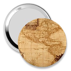 Map Discovery America Ship Train 3  Handbag Mirrors by Sudhe